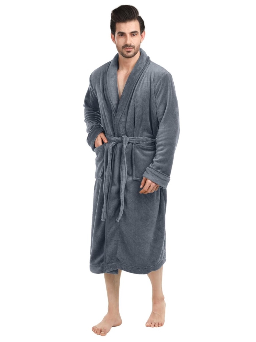 NY Threads Mens plush robe